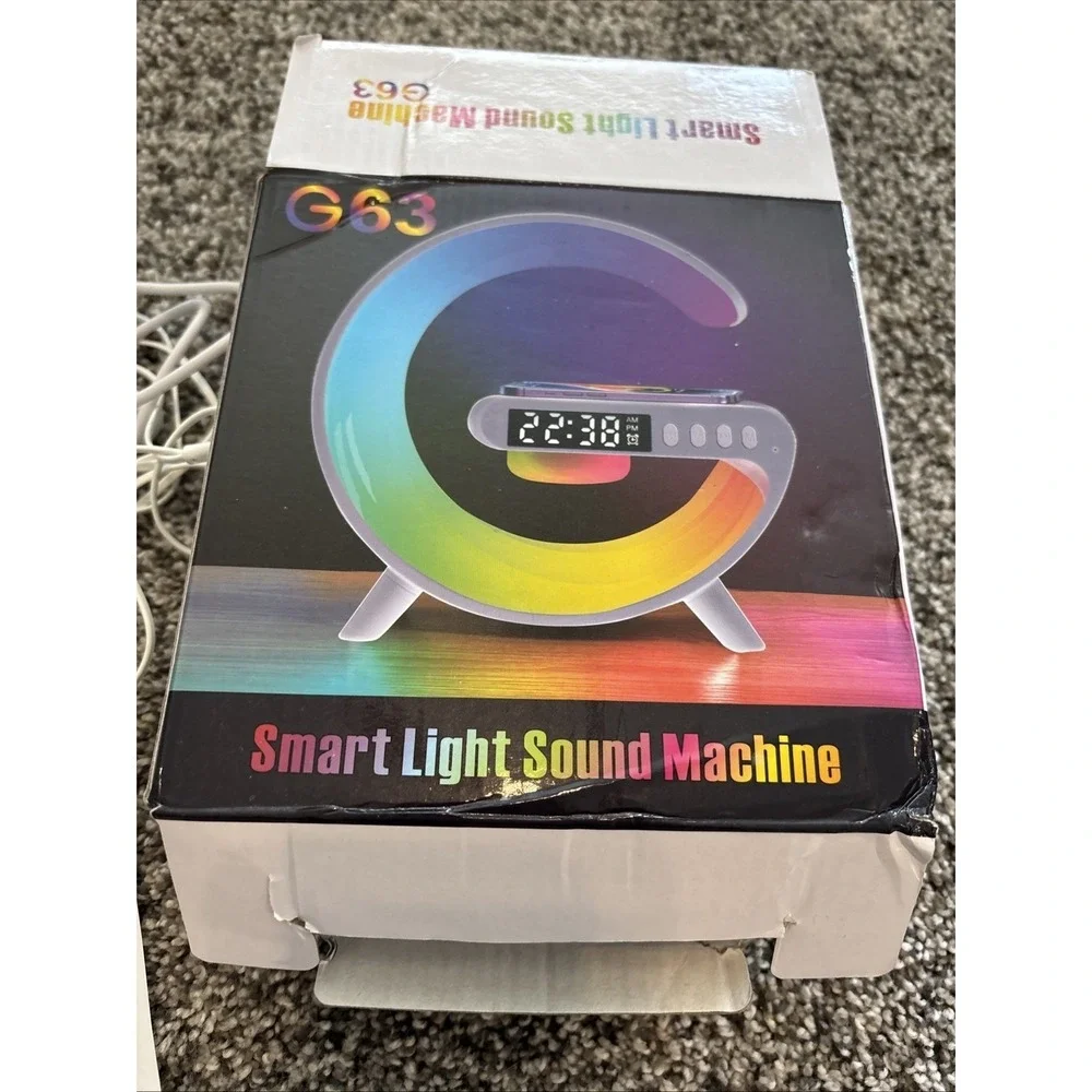 New G63 Intelligent Smart Light Sound Machine Digital Clock Alarm Bluetooth Lamp